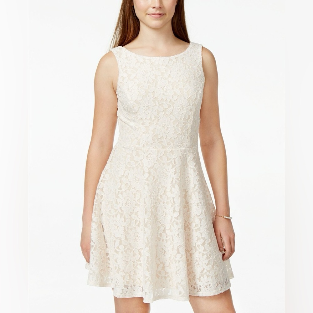 Speechless Ivory Lace Mini A Line Dress Size Small